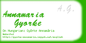 annamaria gyorke business card