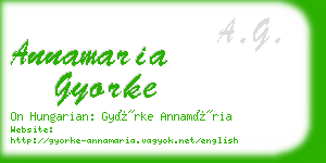 annamaria gyorke business card